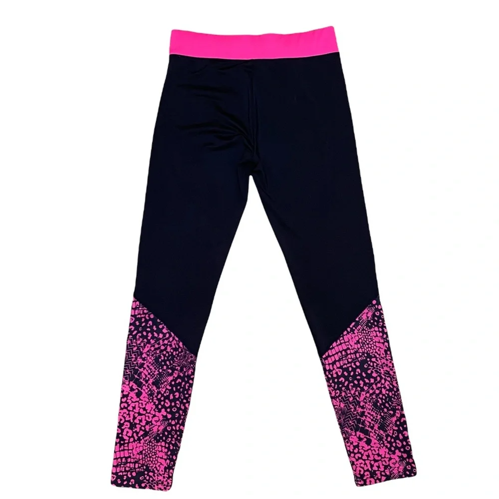 Justice Soccer Leggings Pink and Black